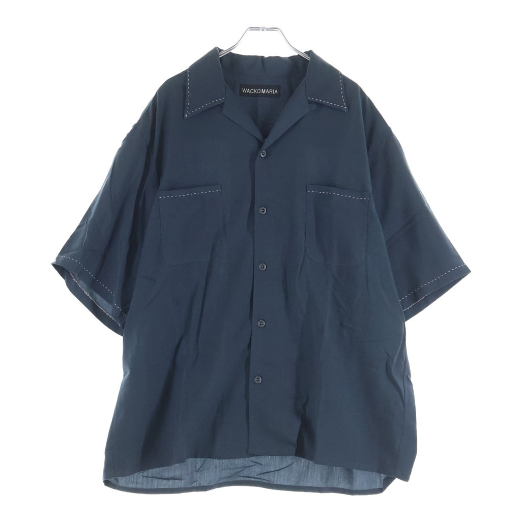 WACKO MARIA(ワコマリア) 25SS 50'S OPEN COLLAR SHIRT S/S TYPE-4 フィフティーズ 半袖 オープンカラーシャツ ネイビー 25SS-WMS-OC17