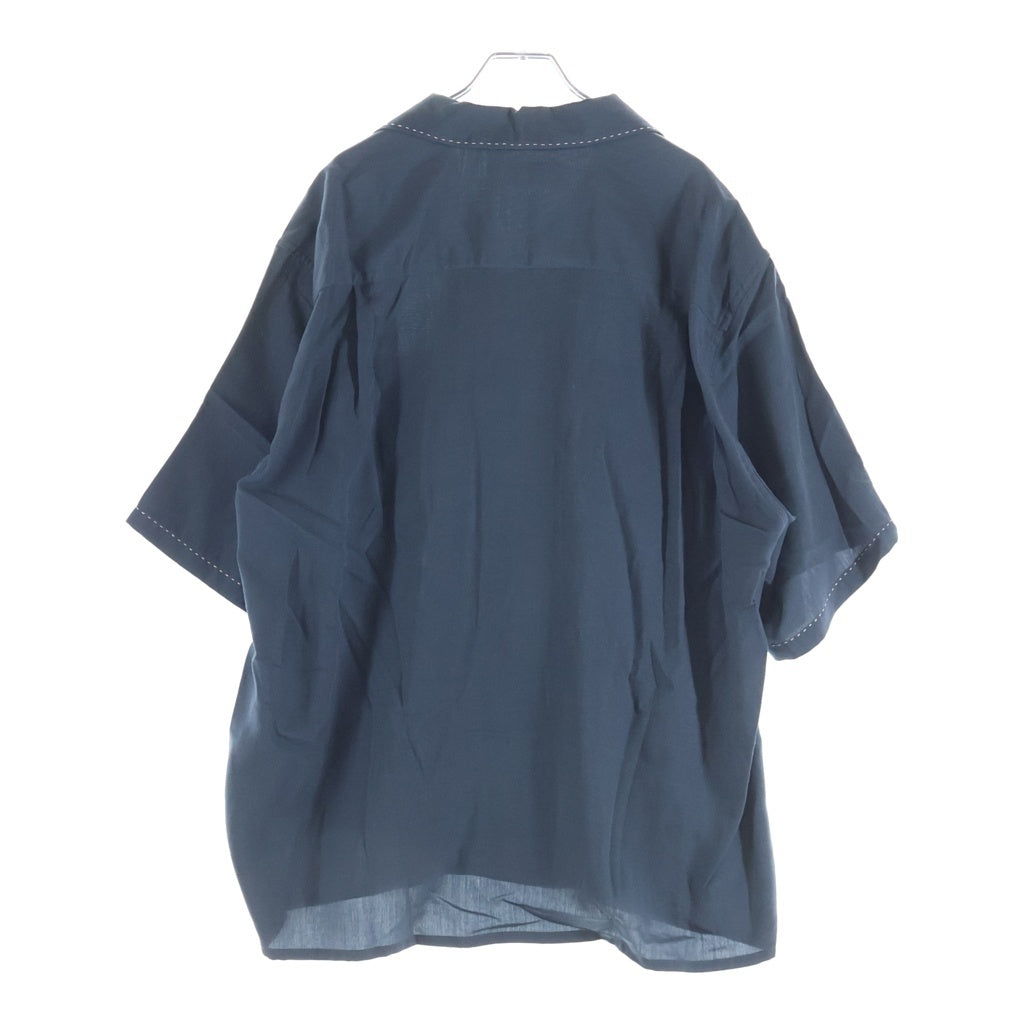 WACKO MARIA(ワコマリア) 25SS 50'S OPEN COLLAR SHIRT S/S TYPE-4 フィフティーズ 半袖 オープンカラーシャツ ネイビー 25SS-WMS-OC17