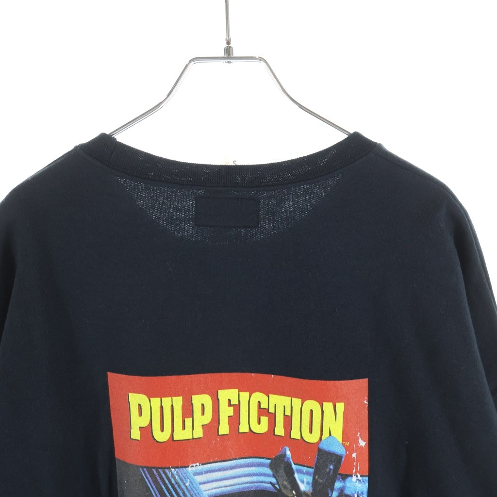 WACKO MARIA(ワコマリア) 24AW ×PULP FICTION CREW NECK SWEAT SHIRT TYPE-5 パルプフィクション フロント刺繍 クルーネックスウェットトレーナー ブラック PF-WM-SS11