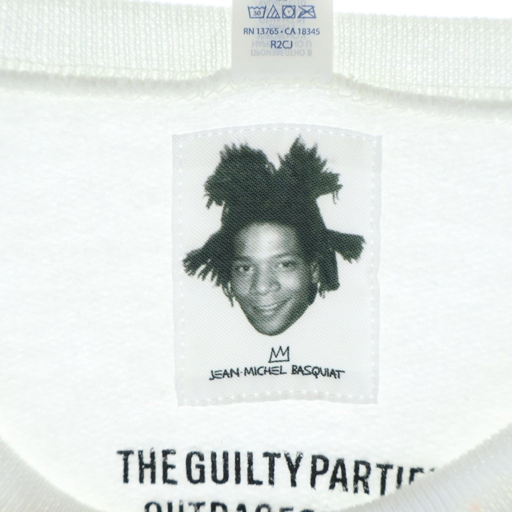 WACKO MARIA(ワコマリア) 23SS ×JEAN MICHEL BASQUIAT CREW NECK SWEAT SHIRT ジャンミシェルバスキア クルーネックスウェットトレーナー ホワイト BASQUIAT-WM-SS05