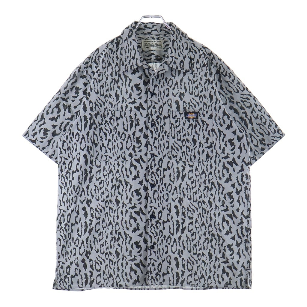 WACKO MARIA(ワコマリア) 23SS ×DICKIES WORK SHIRTS ディッキーズ レオパード 半袖ワークシャツ グレー DICKIES-WM-WR07