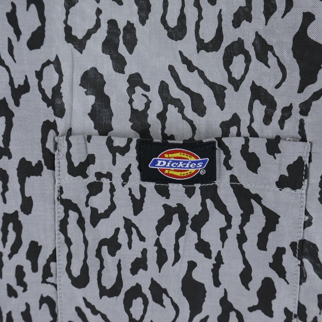 WACKO MARIA(ワコマリア) 23SS ×DICKIES WORK SHIRTS ディッキーズ レオパード 半袖ワークシャツ グレー DICKIES-WM-WR07