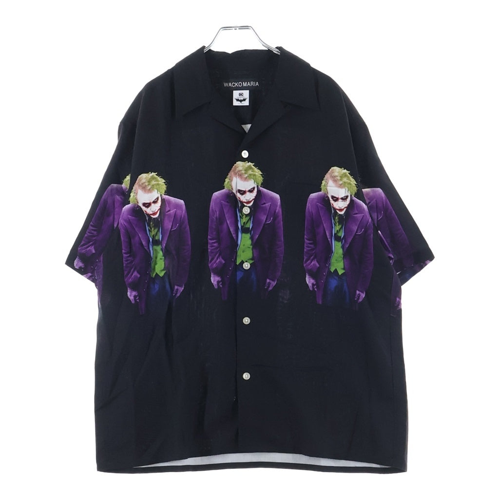 WACKO MARIA(ワコマリア) 25SS ×THE DARK KNIGHT TRILOGY S/S HAWAIIAN SHIRT TYPE-4 ザダークナイトトリロジー 総柄 半袖 ハワイアンシャツ ブラック TDKT-WM-HI04