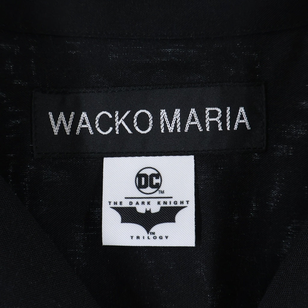 WACKO MARIA(ワコマリア) 25SS ×THE DARK KNIGHT TRILOGY S/S HAWAIIAN SHIRT TYPE-4 ザダークナイトトリロジー 総柄 半袖 ハワイアンシャツ ブラック TDKT-WM-HI04