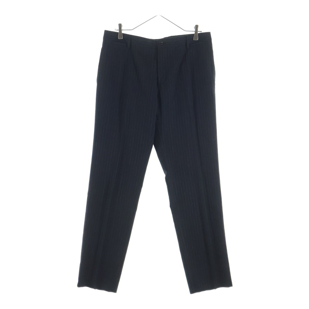 DOLCE & GABBANA(ドルチェアンドガッバーナ) ストライプ ウールテーラードジャケット スラックスパンツ セットアップスーツ ブラック