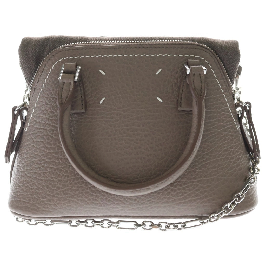 Maison Margiela(メゾンマルジェラ) 5AC CLASSIQUE 2WAY クラッシック マイクロ ショルダーバッグ ブラウン S56WG0081-P4455 レディース