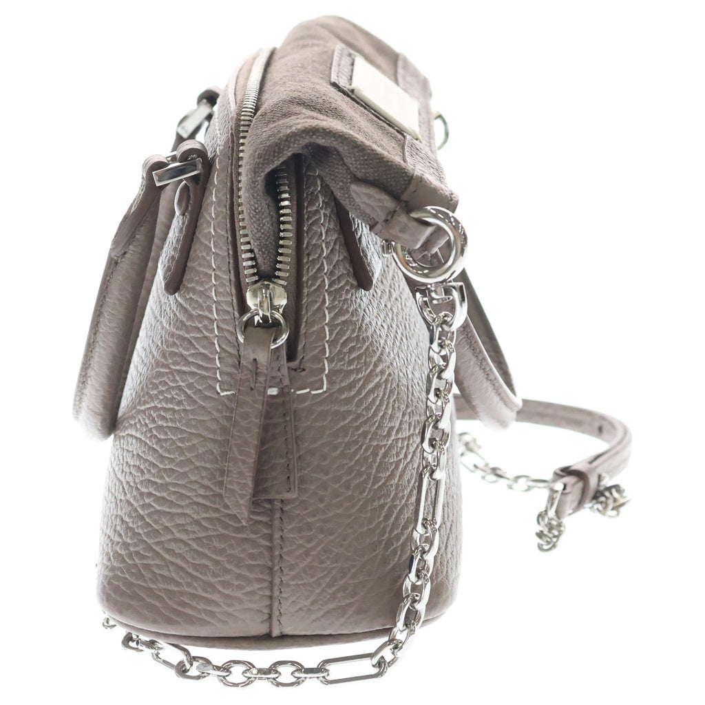 Maison Margiela(メゾンマルジェラ) 5AC CLASSIQUE 2WAY クラッシック マイクロ ショルダーバッグ ブラウン S56WG0081-P4455 レディース