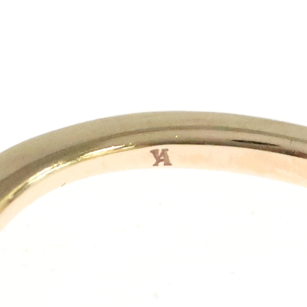 NO BRAND(ノーブランド) K10 5石 ウェーブ リング ゴールド レディース