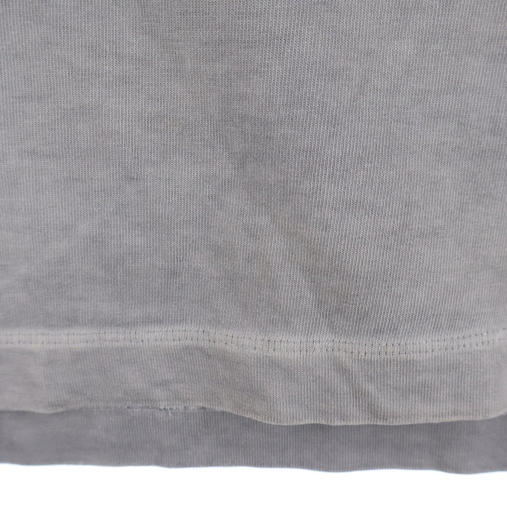 Maison Margiela(メゾンマルジェラ) Embroidered Logo Heavy T-Shirt フロントロゴエンブロイダリー ヘビー クルーネック半袖Tシャツ カットソー ライトグレー S50GC0626