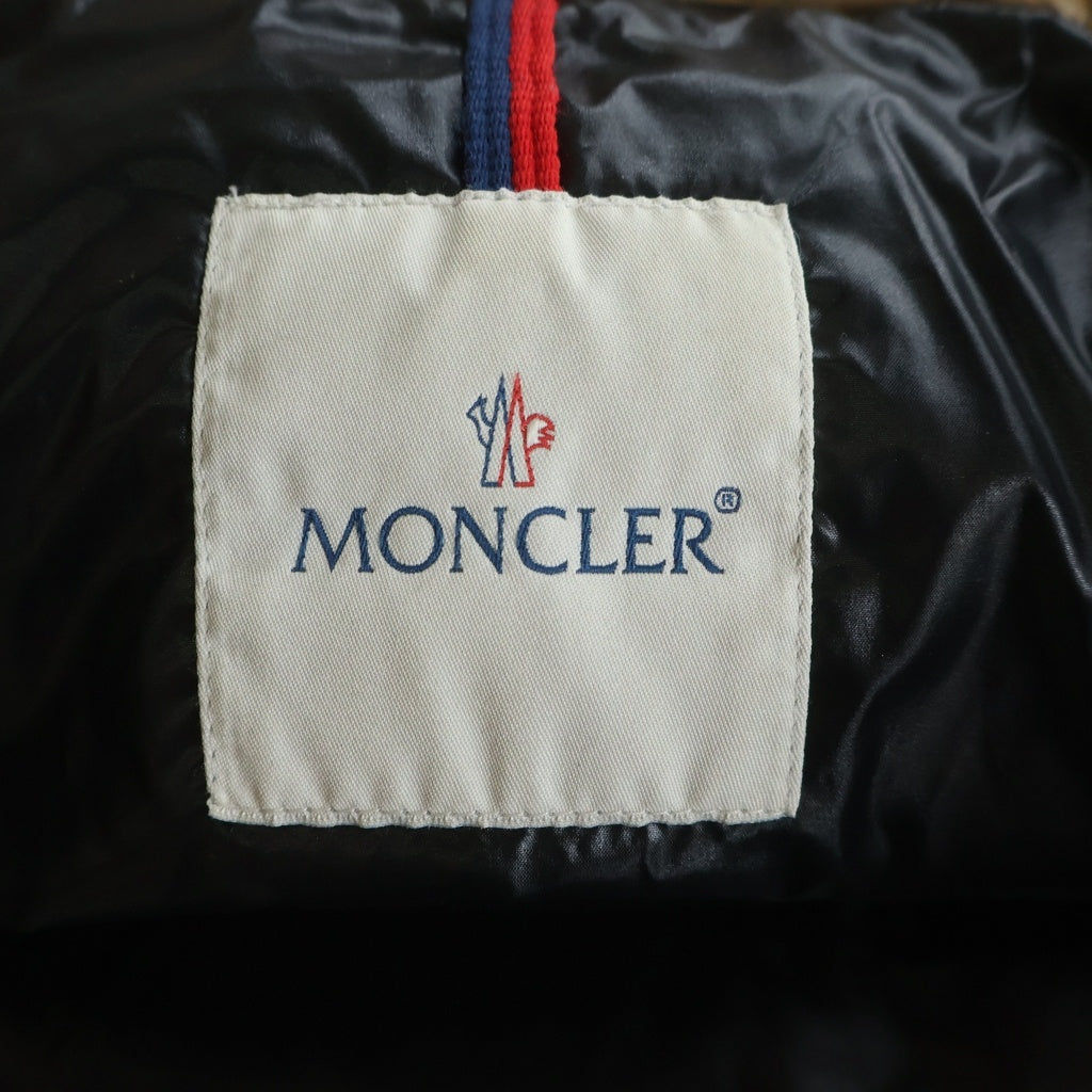 MONCLER(モンクレール) LIERRE GIUBBOTTO ロゴエンブロイダリー リブニット ジップアップ ダウンジャケット レディース ベージュ 112-093-46931-05