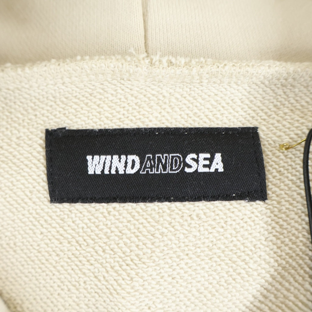 WIND AND SEA(ウィンダンシー) ビックロゴフーディー プルオーバーパーカー ベージュ WDS-SEA-21A-01