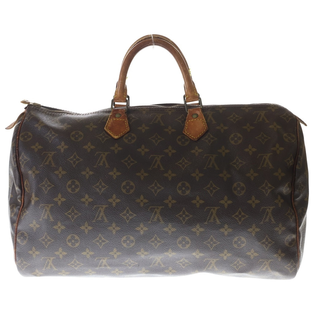 LOUIS VUITTON(ルイヴィトン) モノグラム スピーディ40 PVC レザー ハンドバッグ ブラウン VI881 レディース