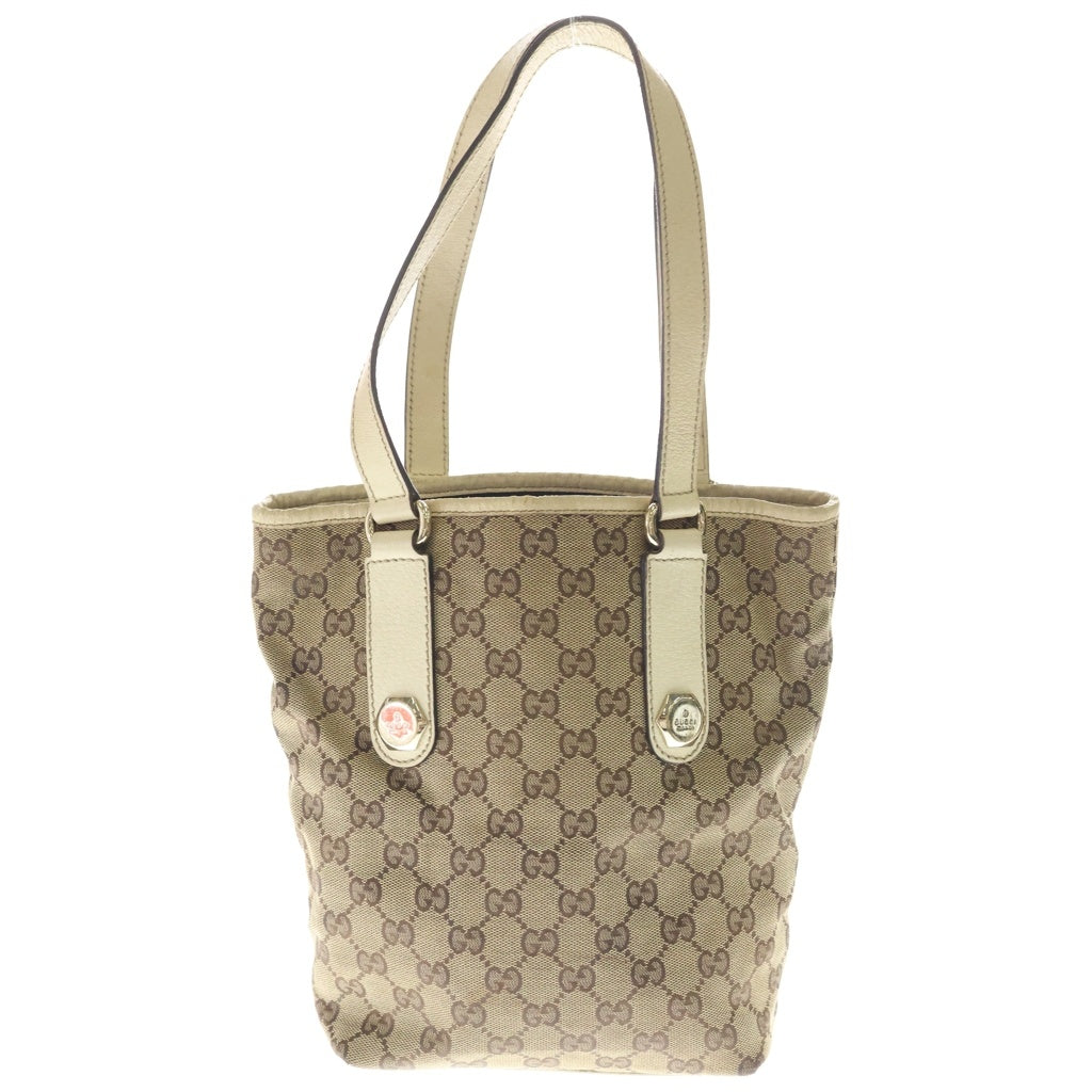 GUCCI(グッチ) GGキャンバス ミニトートバッグ 金具ゴールド ベージュ 153361 203998 レディース