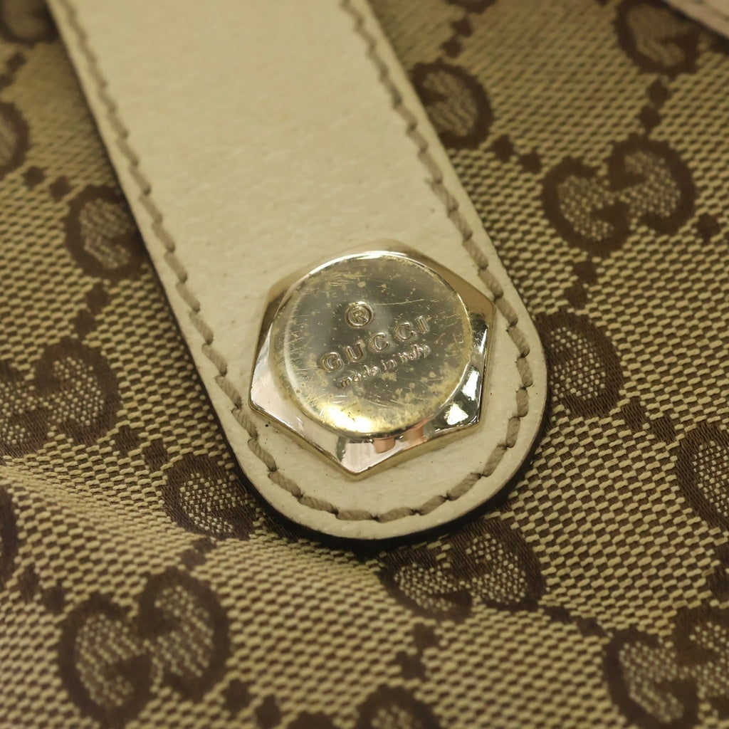 GUCCI(グッチ) GGキャンバス ミニトートバッグ 金具ゴールド ベージュ 153361 203998 レディース
