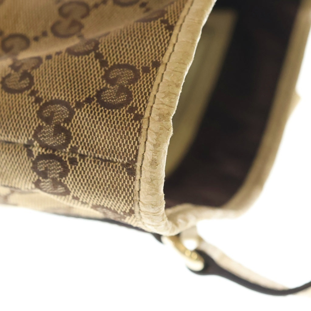 GUCCI(グッチ) GGキャンバス ミニトートバッグ 金具ゴールド ベージュ 153361 203998 レディース