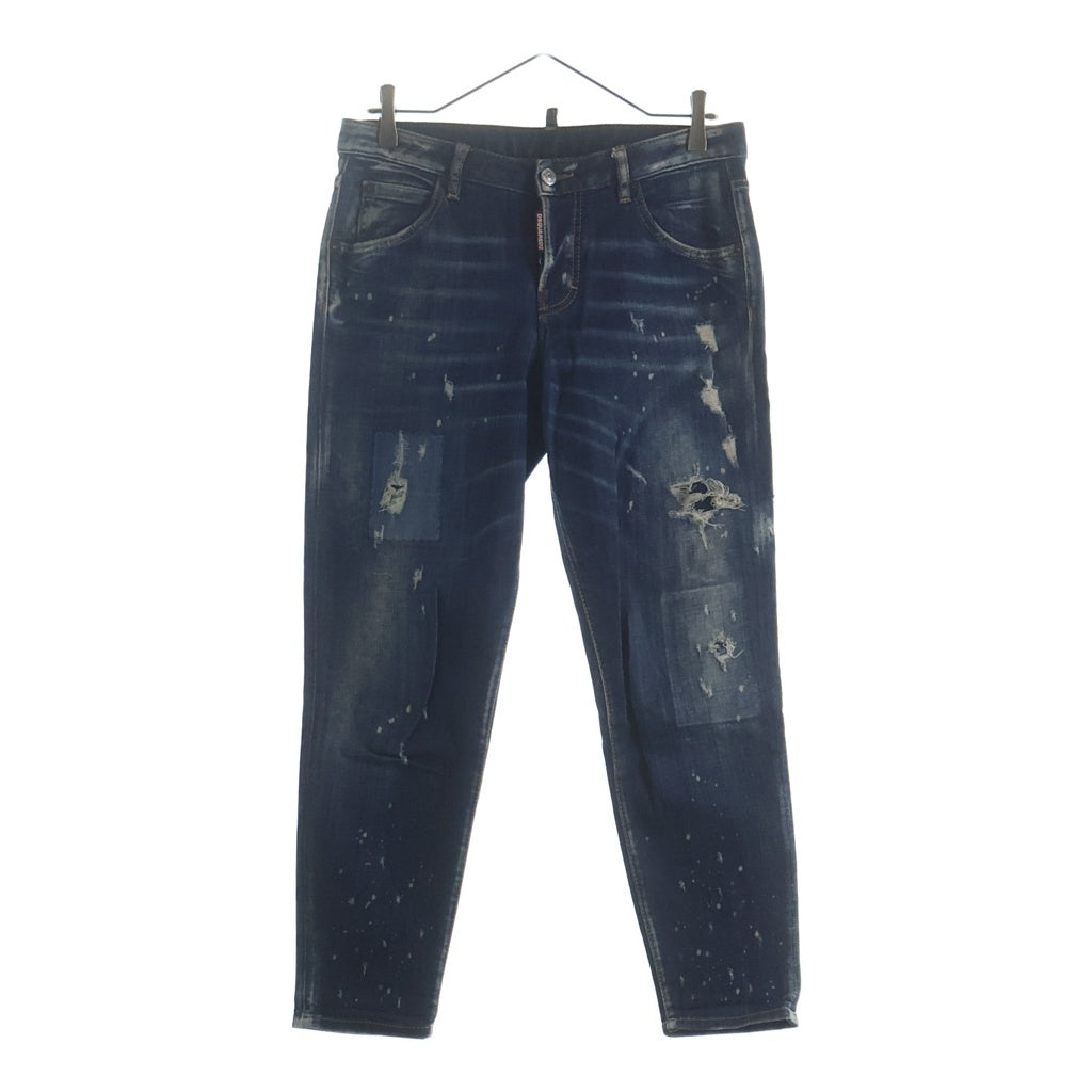DSQUARED2(ディースクエアード) HOCKNEY JEAN ダメージ加工 スキニーデニムパンツ レディース インディゴ S75LB0111