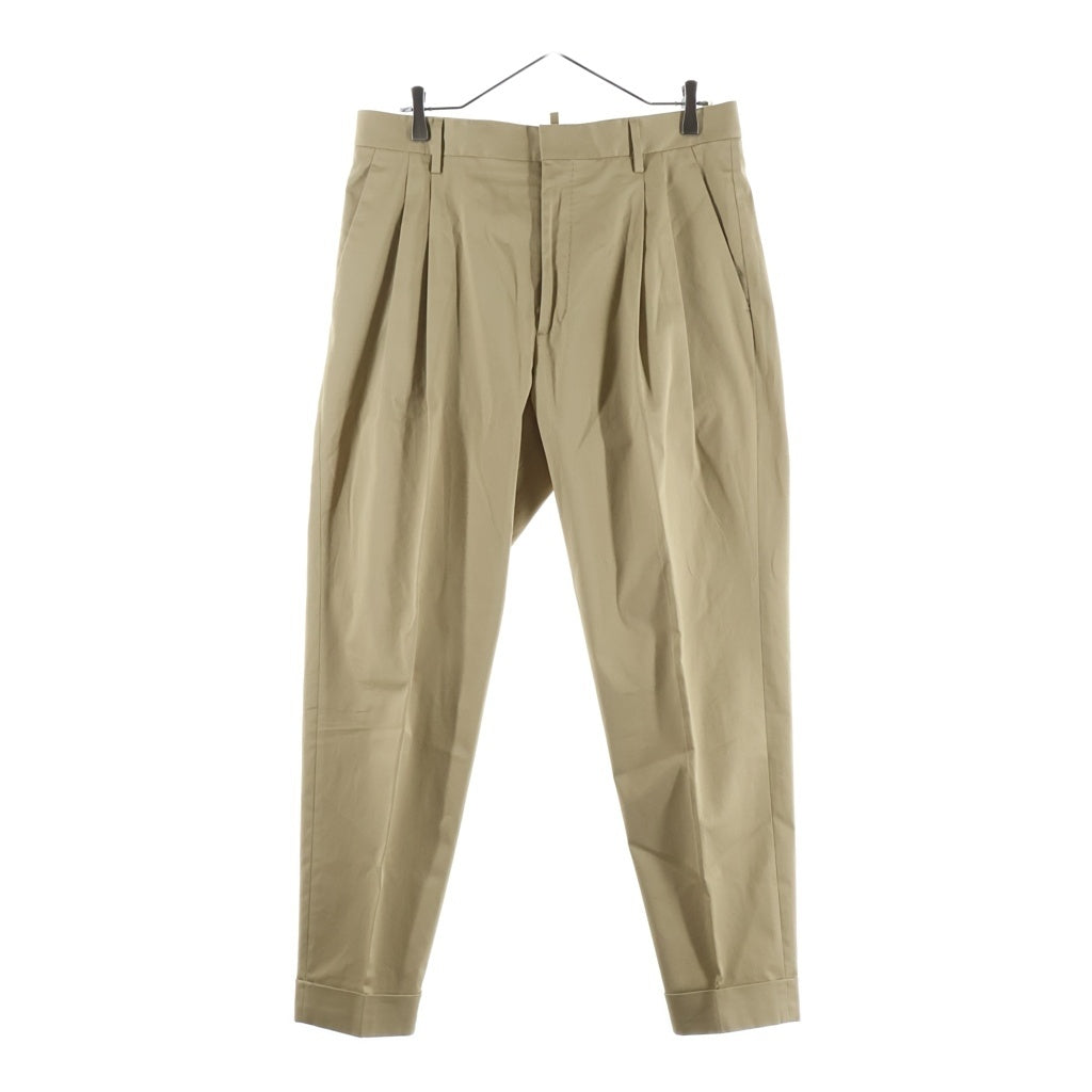 DSQUARED2(ディースクエアード) コットン シングル2Bテーラードジャケット スラックスパンツ セットアップ ベージュ S74FT0395