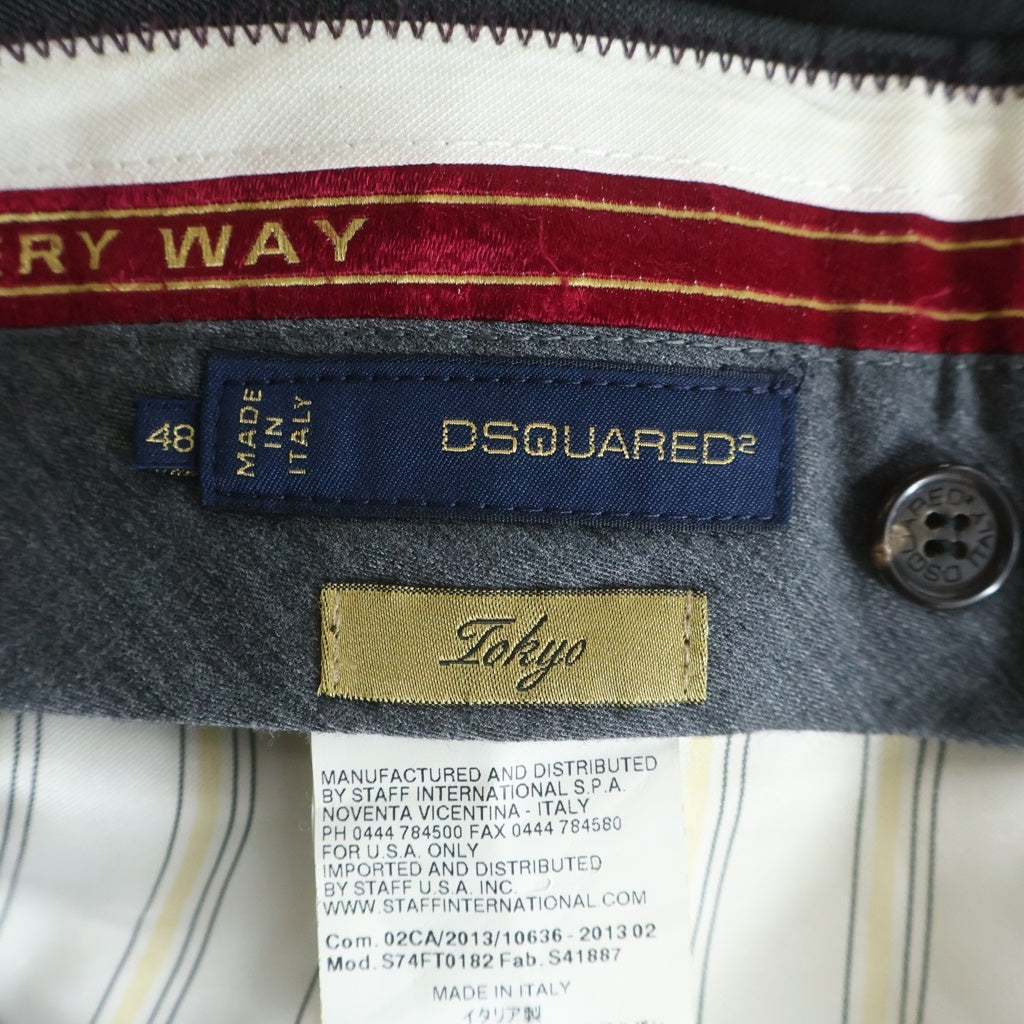 DSQUARED2(ディースクエアード) TOKYO CUT 1964 ウール シングル2Bテーラードジャケット スラックスパンツ セットアップ グレー S74FT0182