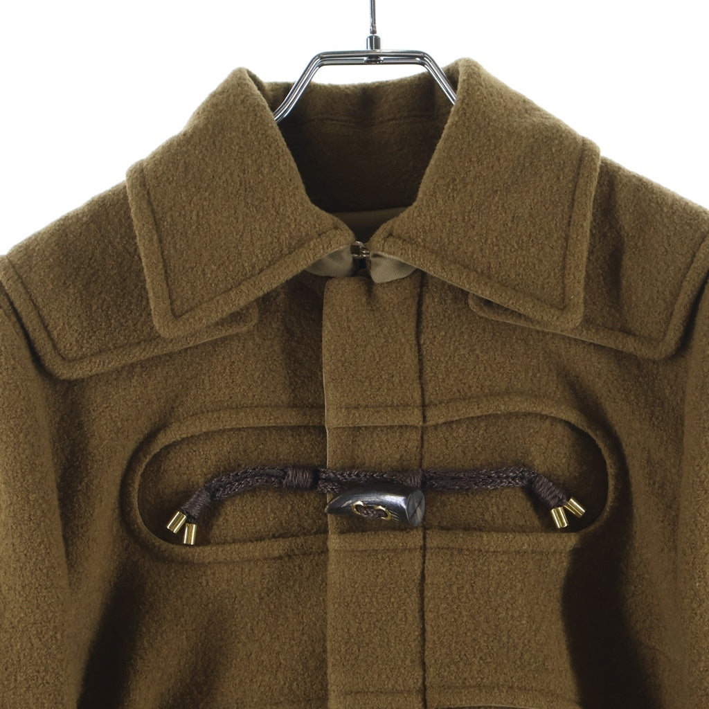 DSQUARED2(ディースクエアード) ウール ジップアップ ダッフルジャケット ブラウン 75AA007922359