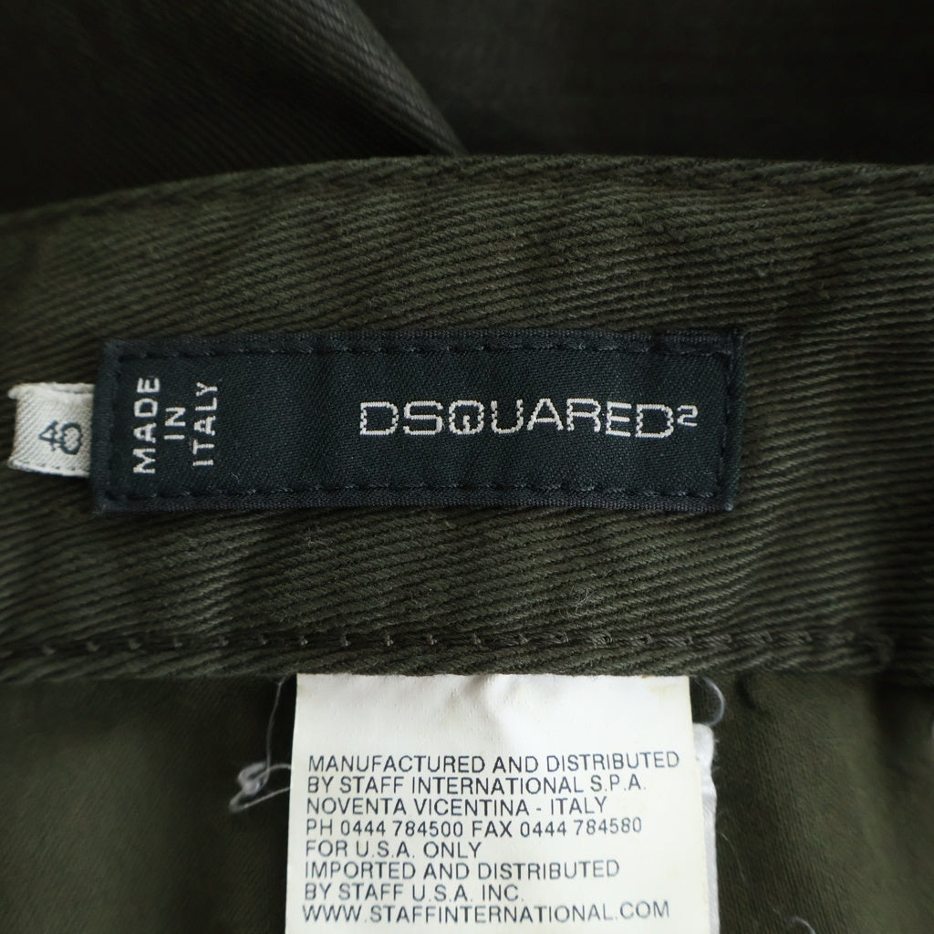 DSQUARED2(ディースクエアード) コーティング スキニーデニムパンツ カーキ S72LA0446