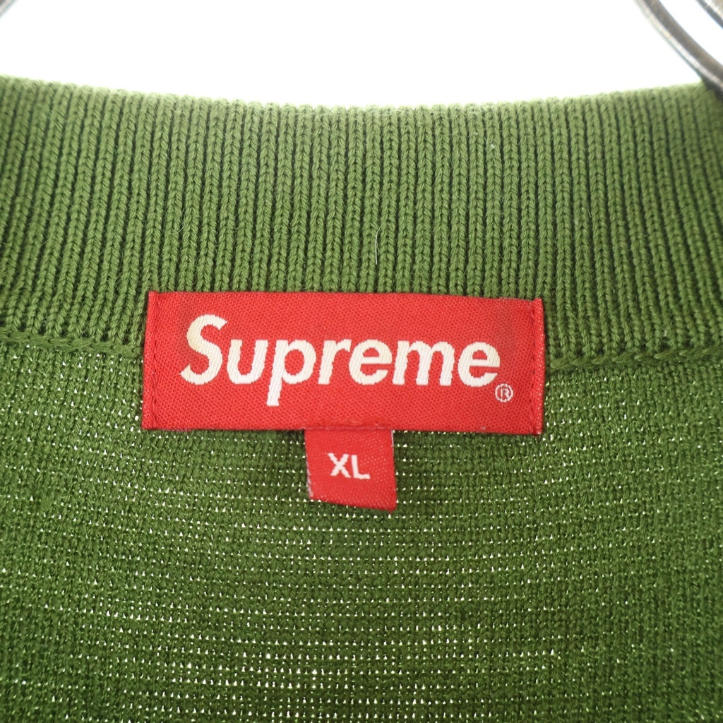 SUPREME(シュプリーム) 21SS Cow Print Cardigan カウ プリント ウール ニットカーディガン ホワイト/グリーン