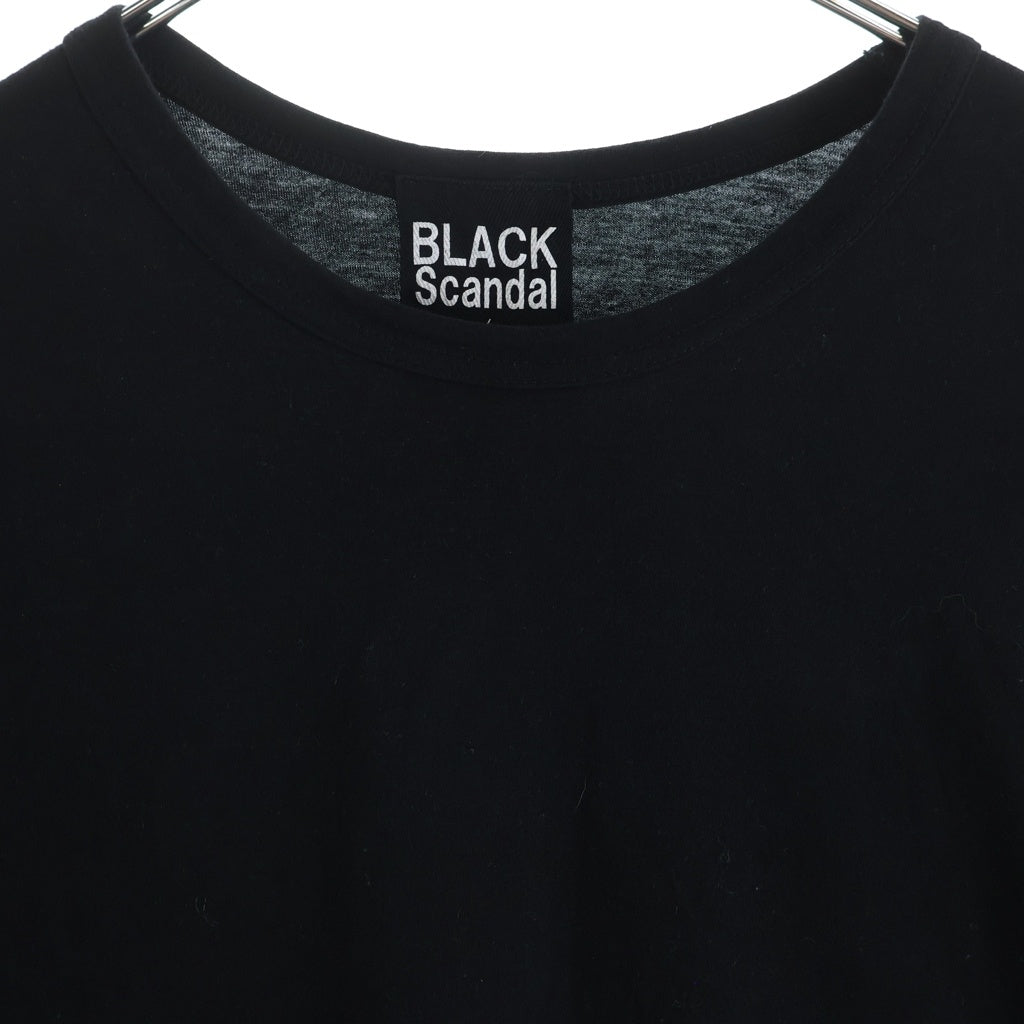 BLACK Scandal Yohji Yamamoto(ブラックスキャンダルヨウジヤマモト) 22SS ×MEDICOM TOY ×内田すずめ ×老月ミカ PATCH T-SHIRT クルーネック半袖Tシャツ カットソー ブラック HG-T43-989
