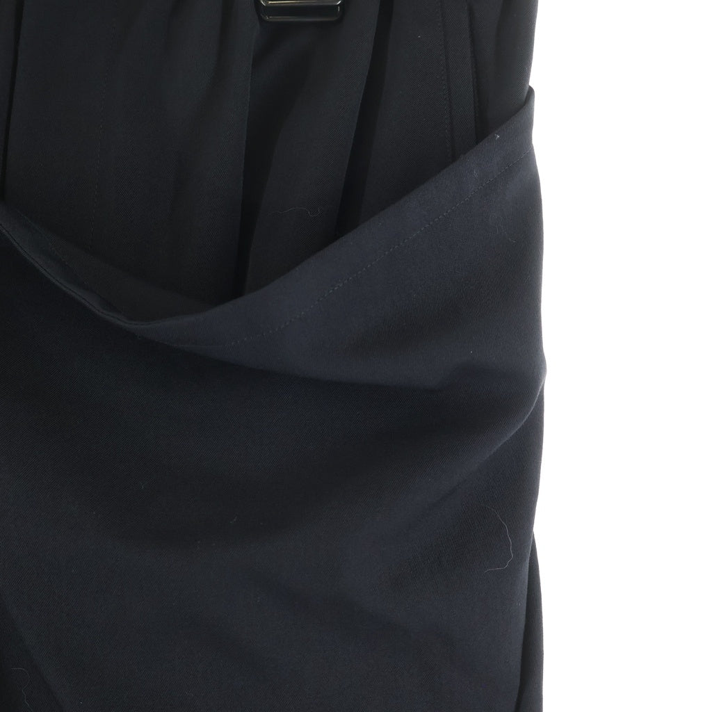 Yohji Yamamoto POUR HOMME(ヨウジヤマモト プールオム) 20AW LOOK8 シワギャバ ワッペン二重ラップパンツ ブラック HR-P39-100