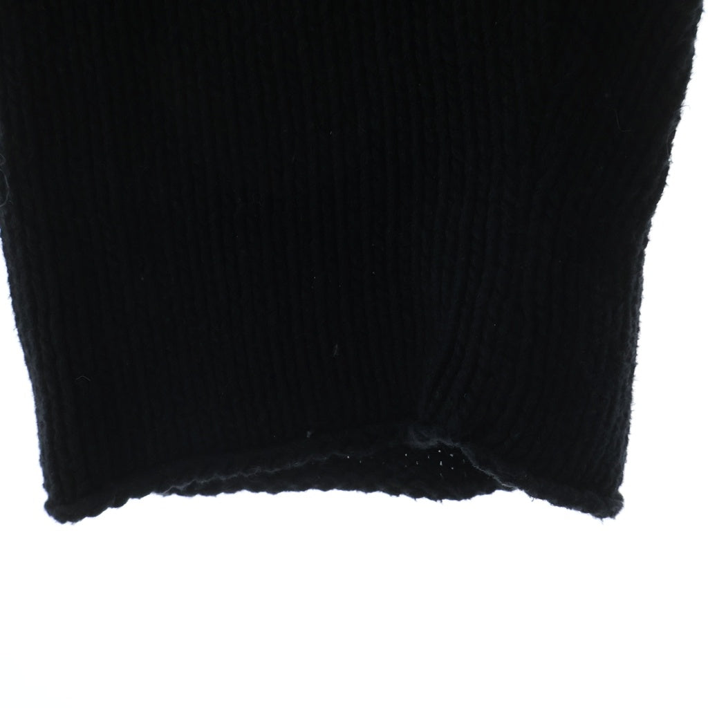 BLACK Scandal Yohji Yamamoto(ブラックスキャンダルヨウジヤマモト) 18AW 蜘蛛の巣 クルーネック プルオーバージャガードニットセーター ブラック HV-K37-080