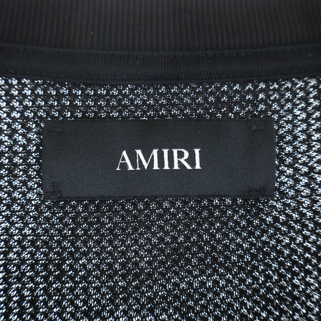 AMIRI(アミリ) 26SS BONES LONG SLEEVE TEE ボーン エンブロイダリー サーマル クルーネック ロングスリーブ カットソー ブラック AMTOJR1032