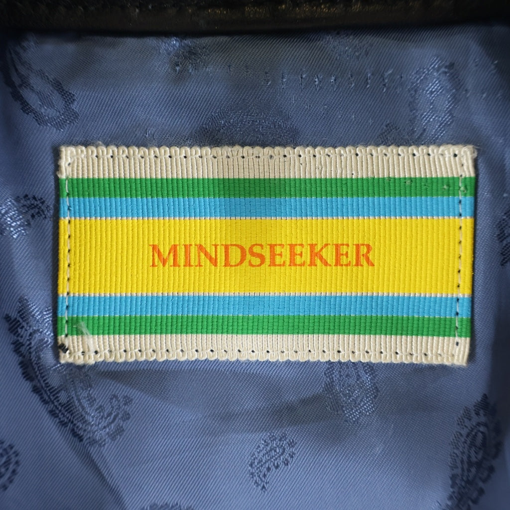 MINDSEEKER(マインドシーカー) キルティング 切り替え ラムレザー ライダースジャケット ブラック/レッド MS-172-002 レディース