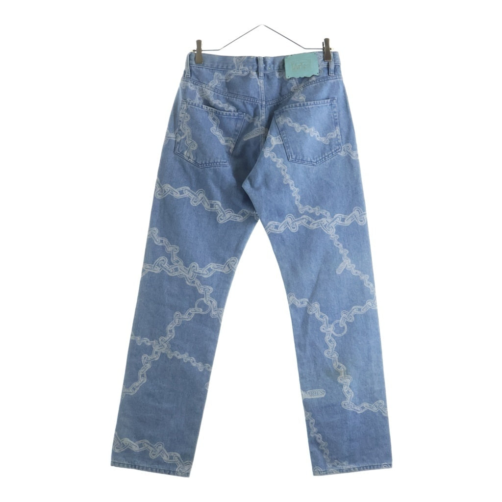 Aries(アリエス) LILLY CHAIN PRINT JEANS リリー チェーン プリント ボタンフライ デニム パンツ インディゴ FQAR30003 レディース