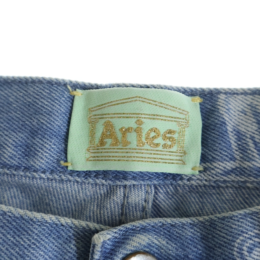 Aries(アリエス) LILLY CHAIN PRINT JEANS リリー チェーン プリント ボタンフライ デニム パンツ インディゴ FQAR30003 レディース