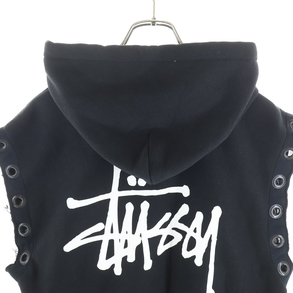 eYe COMME des GARCONS JUNYA WATANABE MAN(アイ コム デ ギャルソン ジュンヤ ワタナベ マン) 24SS AD2023 ×STUSSY CUSTOMIZ HOODIE ステューシー ノースリーブカスタム スウェットパーカー WM‐T909