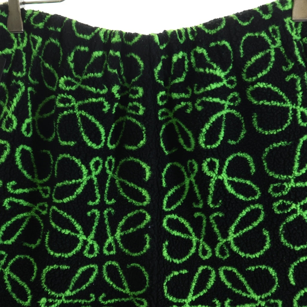 LOEWE(ロエベ) 22SS JACQUARD BERMUDA SHORTS アナグラム ジャガード バミューダ ショーツ ハーフパンツ ブラック/グリーン H526Y27J09