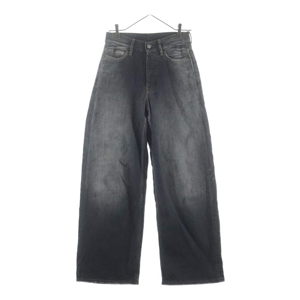 Acne Studios(アクネ ストゥディオズ) 25AW 1981 U BLACK TRAFALGAR ブラックトラファルガー ルーズフィット ボタンフライデニムパンツ C00081