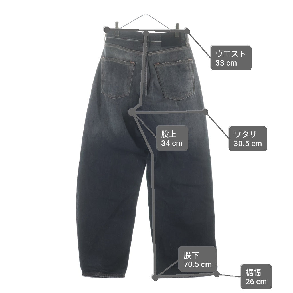 Acne Studios(アクネ ストゥディオズ) 25AW 1981 U BLACK TRAFALGAR ブラックトラファルガー ルーズフィット ボタンフライデニムパンツ C00081