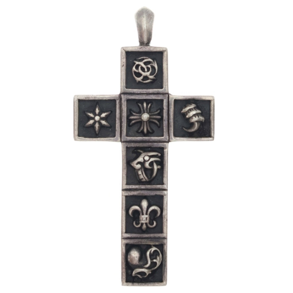 CHROME HEARTS(クロムハーツ) FRMD CRS マルチフレームドクロス ペンダント ネックレストップ シルバー