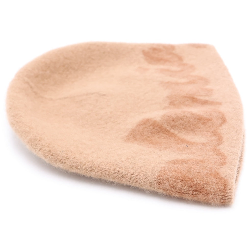 BALENCIAGA(バレンシアガ) LOGO WOOL AND CASHMERE BEANIE ロゴウールアンドカシミアビーニー ニット帽 ベージュ 825838 4F3B0