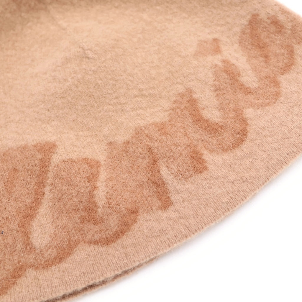 BALENCIAGA(バレンシアガ) LOGO WOOL AND CASHMERE BEANIE ロゴウールアンドカシミアビーニー ニット帽 ベージュ 825838 4F3B0