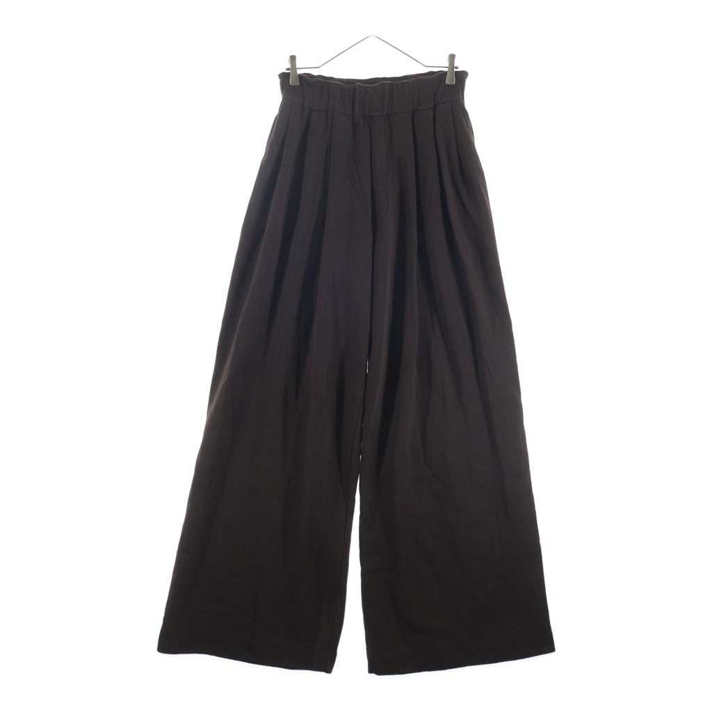 DRIES VAN NOTEN(ドリスヴァンノッテン) HAMA WIDE SWEAT PANTS ハマ タック ワイド ロング スウェットパンツ ブラウン