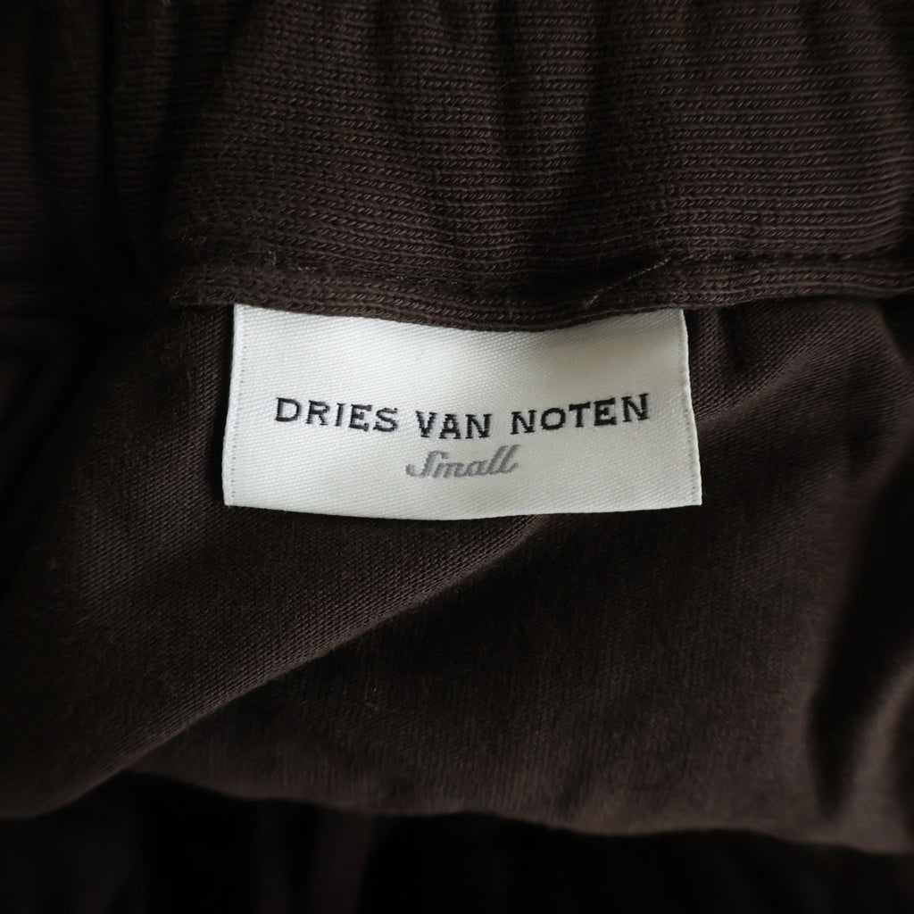 DRIES VAN NOTEN(ドリスヴァンノッテン) HAMA WIDE SWEAT PANTS ハマ タック ワイド ロング スウェットパンツ ブラウン