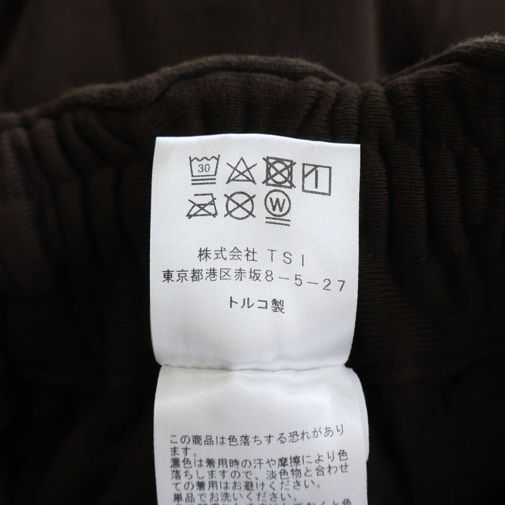 DRIES VAN NOTEN(ドリスヴァンノッテン) HAMA WIDE SWEAT PANTS ハマ タック ワイド ロング スウェットパンツ ブラウン