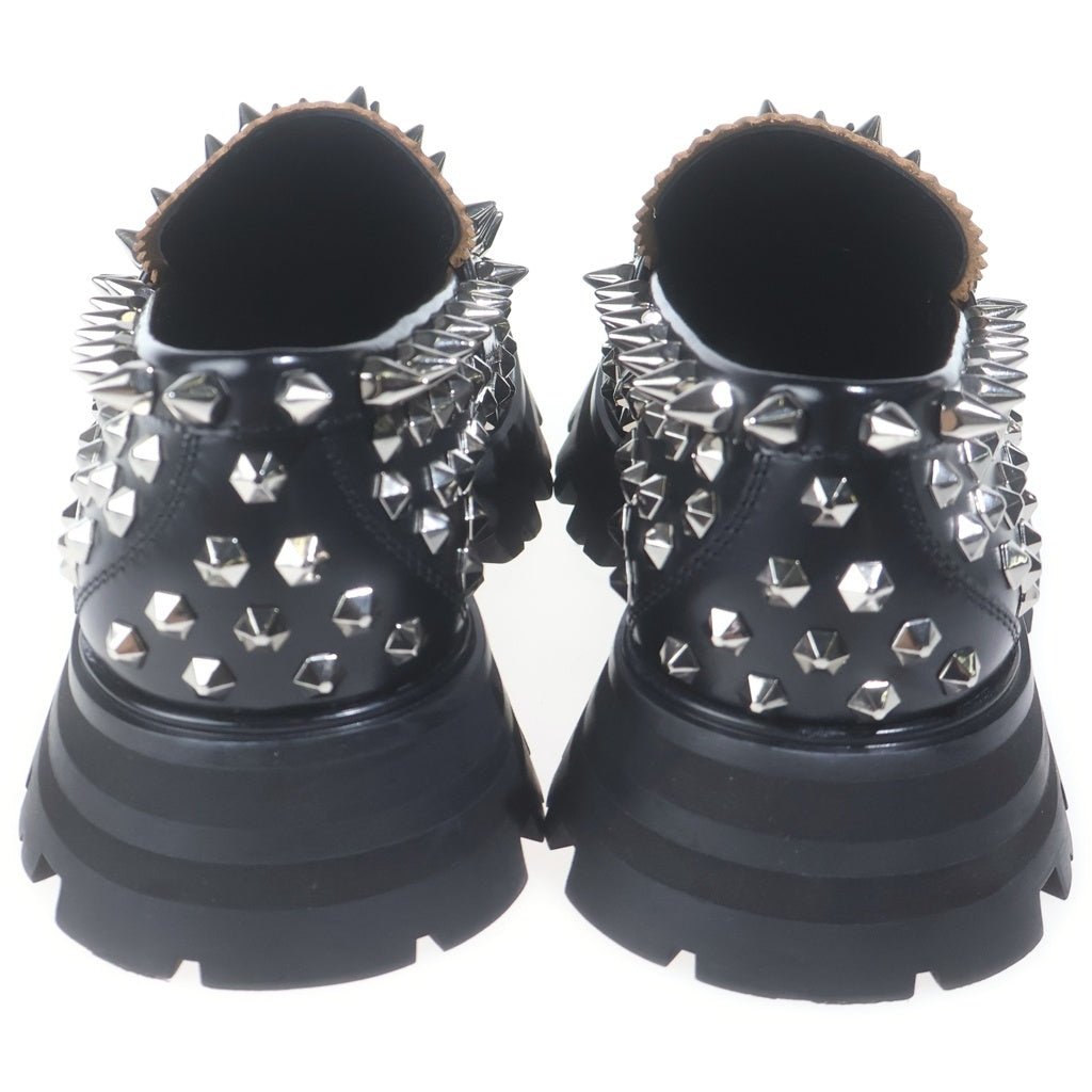 Alexander McQueen(アレキサンダーマックイーン) WONDER LOAFER シルバースパイクスタッズ 厚底 ワンダーローファー レディース ブラック 708062