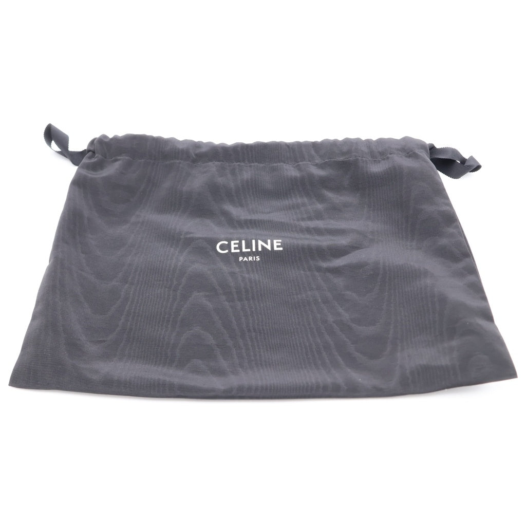 CELINE(セリーヌ) TEEN TRIOMPHE ティーン トリオンフキャンバス ミディアム ショルダーバッグ ゴールド金具 ブラック/アイボリー/ゴールド S-CE-4280 188882DBA.38NO レディース