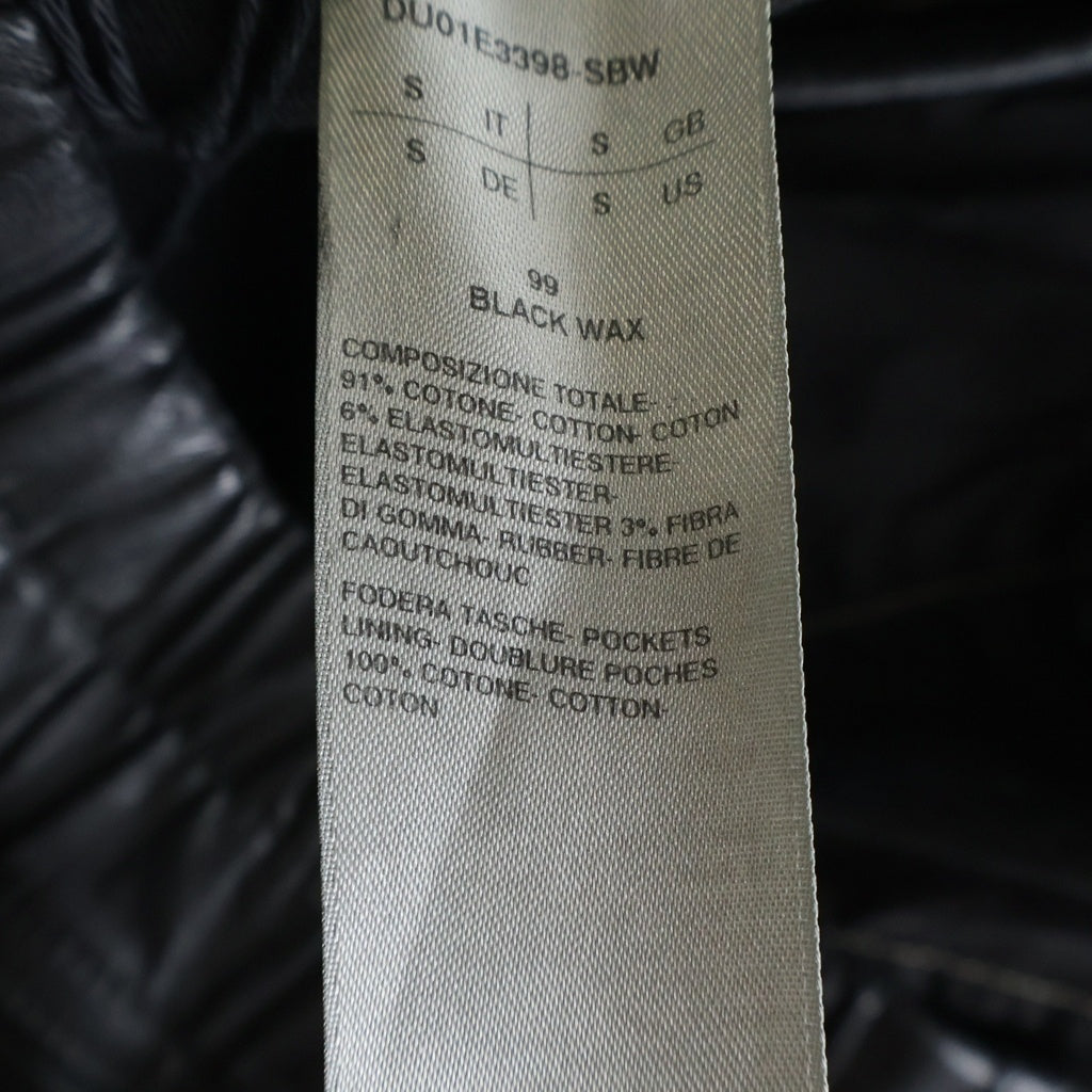 DRKSHDW(ダークシャドウ) 25SS DOUBLE CARGO JUMBO BELAS ダブル カーゴ ジャンボ ベラ コーティング ドローストリング ワイド パンツ ブラック DU01E3398-SBW