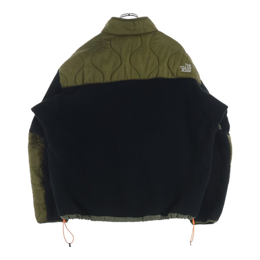 READY MADE(レディメイド) FLEECE JACKET ナイロン 中綿キルティング フリースジャケット グリーン/ブラック RE-PO-BL-00-00-110