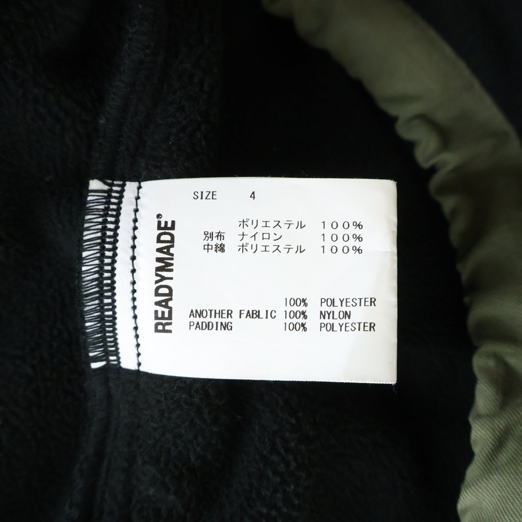 READY MADE(レディメイド) FLEECE JACKET ナイロン 中綿キルティング フリースジャケット グリーン/ブラック RE-PO-BL-00-00-110