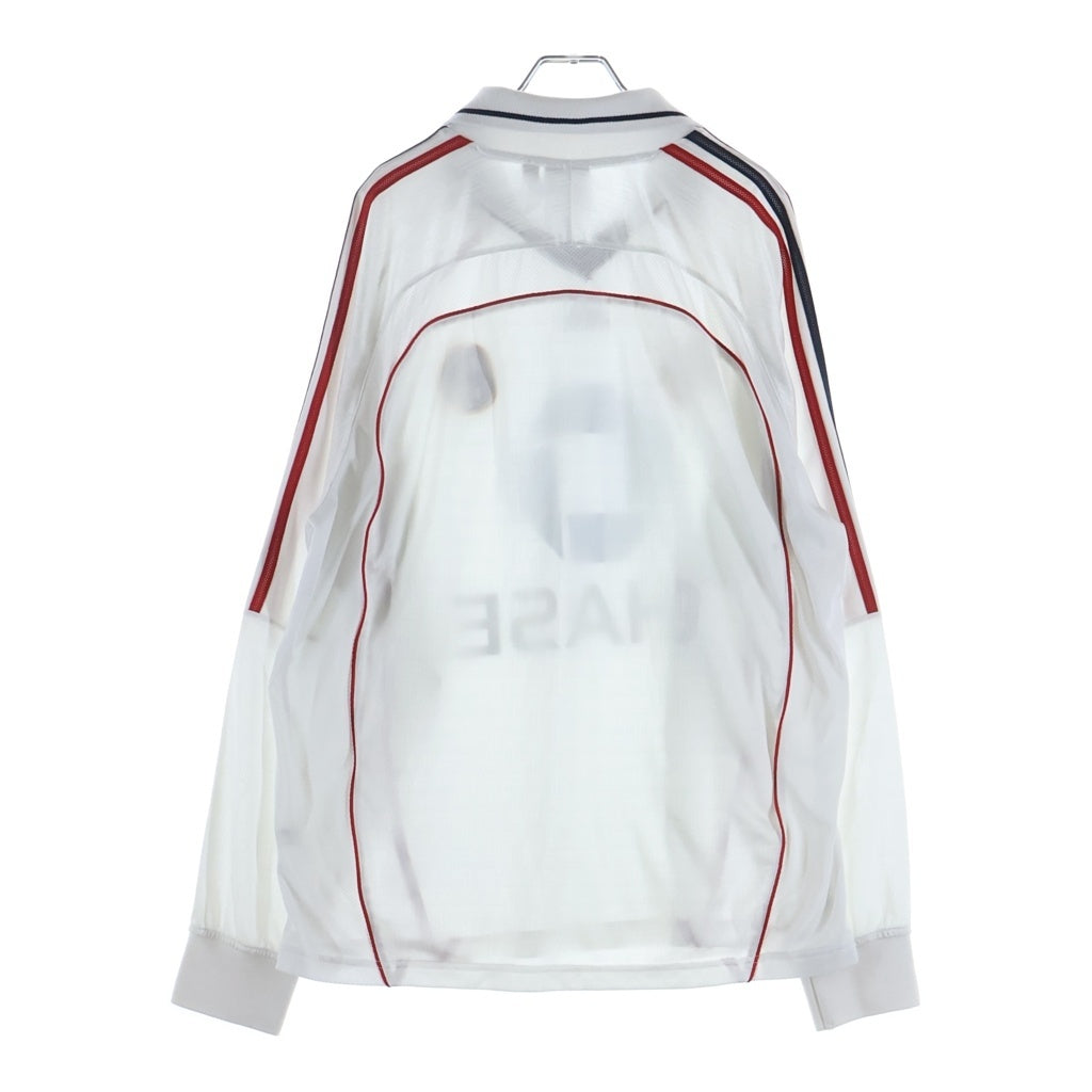 adidas(アディダス) ×KITH FOOTBALL CHASE LONG SLEEVE JERSEY キス フットボール チェイス ジャージー プルオーバー 長袖ゲームTシャツ カットソー ホワイト JF3237