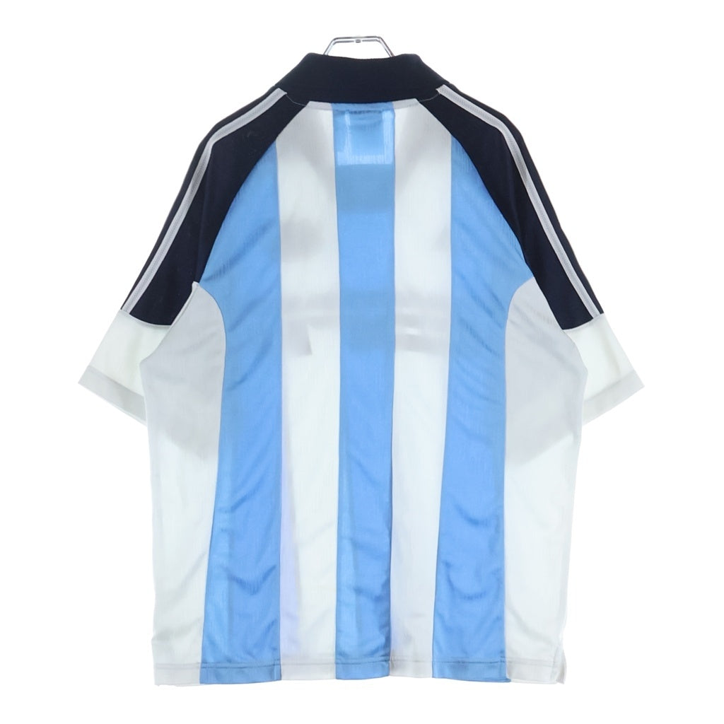 adidas(アディダス) 25SS×KITH FOOTBALL ESPN JERSEY キス フットボール ジャージ プルオーバー 半袖ゲームTシャツ カットソー ホワイト/ブルー JF3233