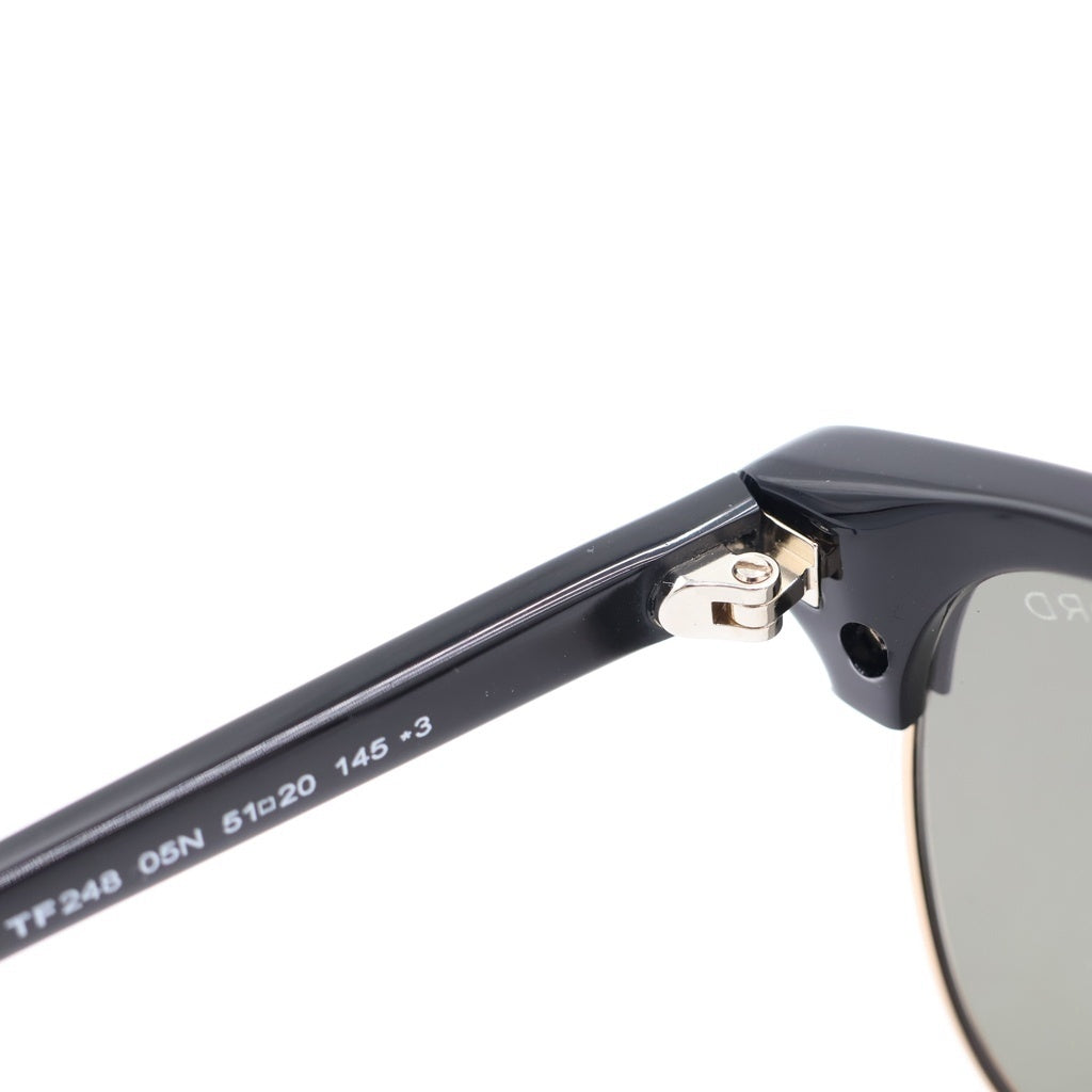 TOM FORD(トムフォード) HENRY ヘンリーサーモントフレーム カラーレンズ サングラス メガネ ブラック/ゴールド TF248
